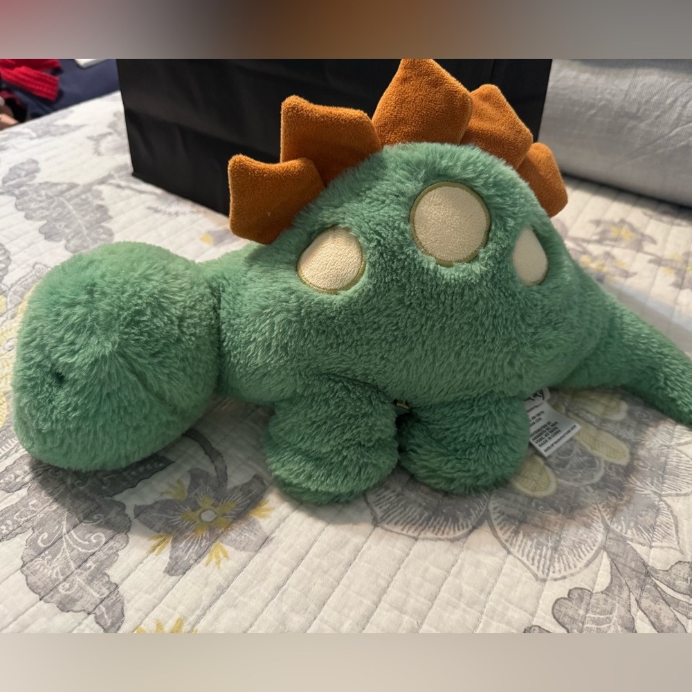 Weighted Green Dinosaur Plush Stuffed Animal Toy
